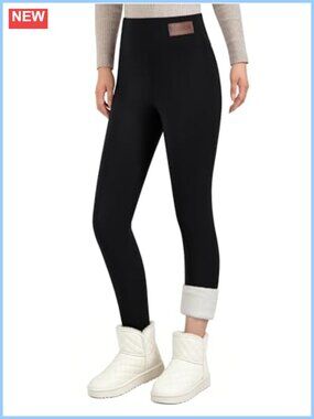 Women's Winter Warm Fleece Lined High Waist Skinny Leggings